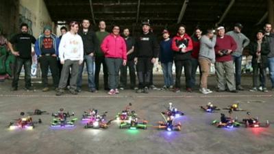 Drone racers in Australia