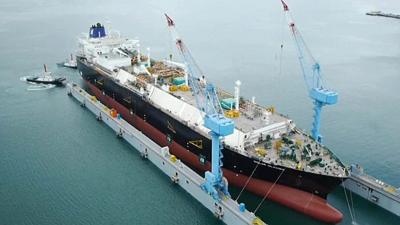 A ship at Hyundai Heavy Industries
