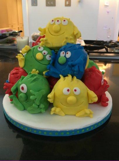 A set of 'Monster'-themed cakes