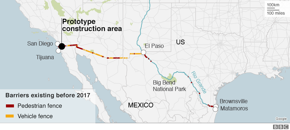 map of the united states and mexico border Trump Wall All You Need To Know About Us Border In Seven Charts map of the united states and mexico border