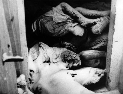 Prisioneros asesinados en las cámaras de gas de Auschwitz. Polonia. Fotografía. 1944