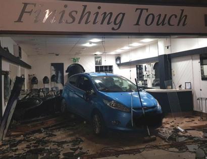 Reversing Car Crashes Into Maidenhead Hairdressers Bbc News