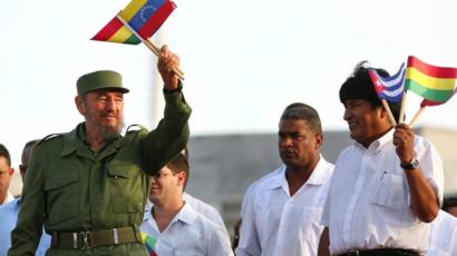 Fidel y Evo