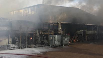 Coaches Destroyed In Tamworth Garage Blaze Bbc News