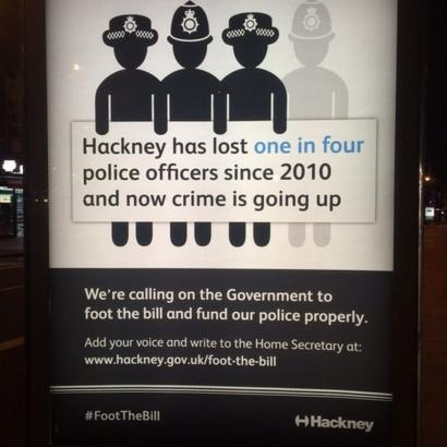 Hackney Council Posters Attack London Police Cuts Bbc News