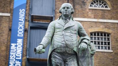 Robert Milligan: Slave trader statue removed from outside London ...