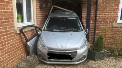 Driver Reverses Car Through Front Door Of Wiltshire House Bbc News