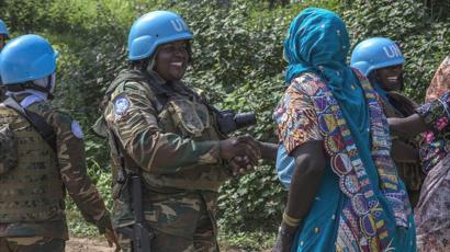 زامبيات في مهمة حفظ السلام التابعة للأمم المتحدة في جمهورية أفريقيا الوسطى