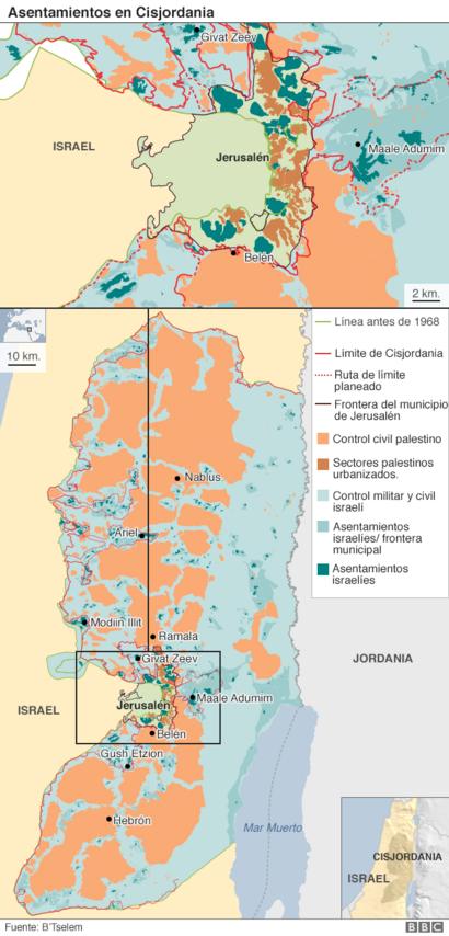 asentamientos cisjordania mapa Asentamientos Judios En Cisjordania Por Que Miles De Israelies Viven En Territorios Palestinos Y Otras Claves Para Entender La Disputa Entre Ellos Bbc News Mundo asentamientos cisjordania mapa