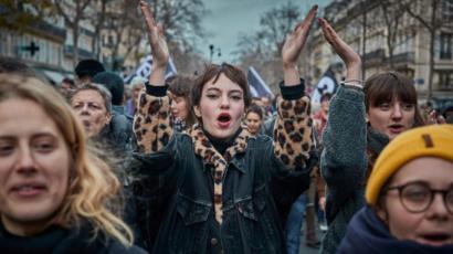 Public sector strikes in Paris