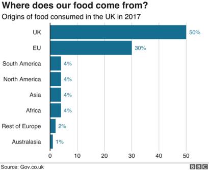 why does the uk import food