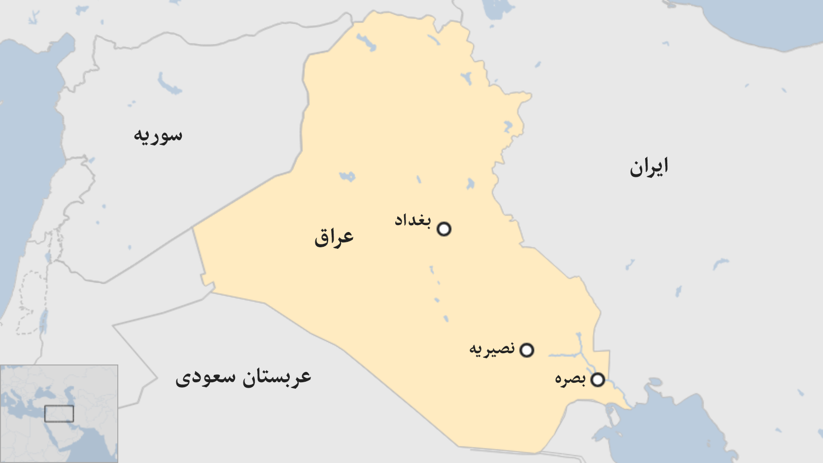 تصویر نقشه کشور عراق