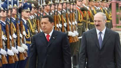 Hugo Chávez y Aleksandr Lukashenko