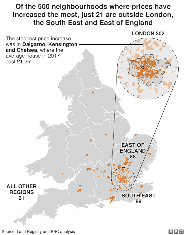 House Prices Have They Actually Gone Up In Your Neighbourhood Bbc News