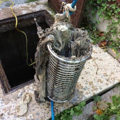 wet wipes clogging pipes