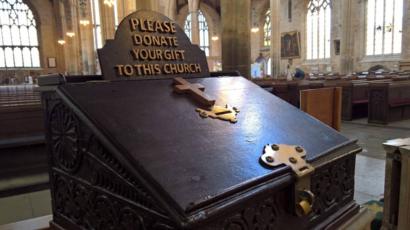 Thieves Make Off With Large 16th Century Donation Box Bbc News