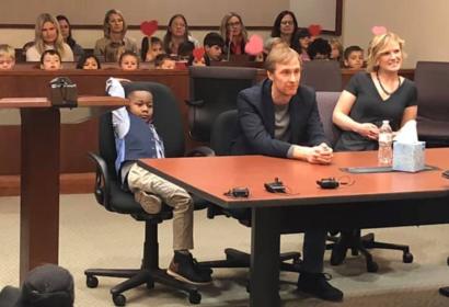 Boy 5 Invites Entire Class To Watch His Adoption Bbc News