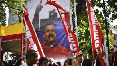 Simpatizantes de Nicolás Maduro