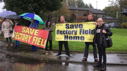 Derry Care Home Protest Against Proposed Health Cuts Bbc News