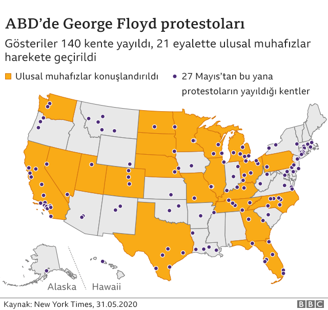 George Floyd protestoları: Trump, Beyaz Saray önündeki protestolar ...