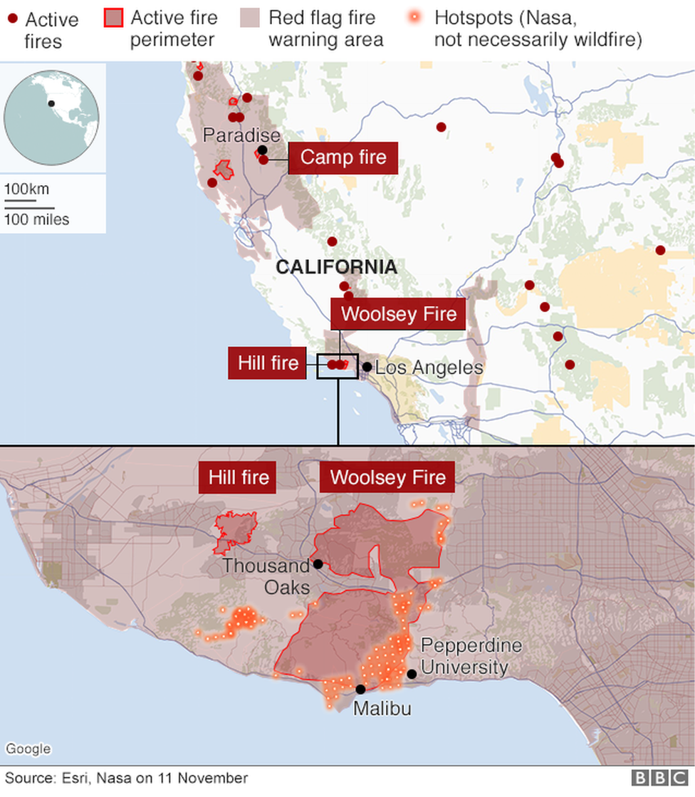 cal fire map getty