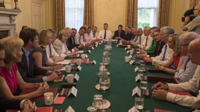 Theresa May Chairs First Cabinet Meeting As Pm Bbc News