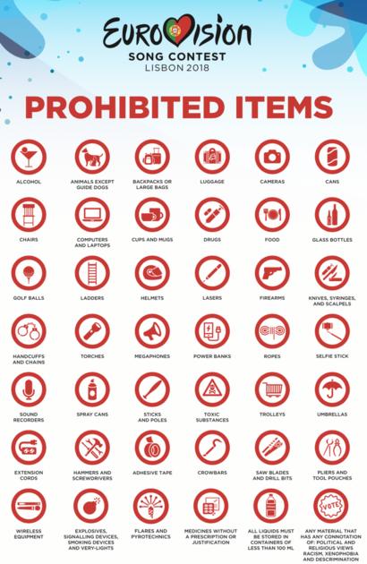 Eurovision Fans Laugh At Hilarious List Of Items Banned From The