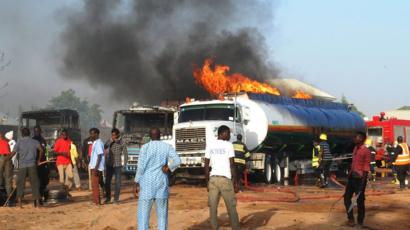 Tankokin Mai Sun Kama Da Wuta A Tafa Kusa Da Abuja Bbc News Hausa
