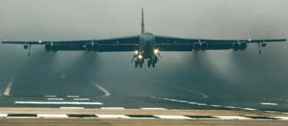 B-52 taking off