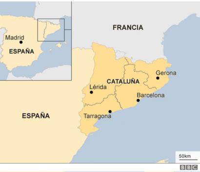 mapa de españa y cataluña Los territorios (fuera de Cataluña y España) donde también se 