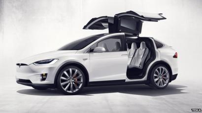 Tesla Unveils Model X Car With Falcon Wing Doors Bbc News