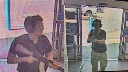 لقطات من كاميرا مراقبة تظهر مسلحا في المتجر