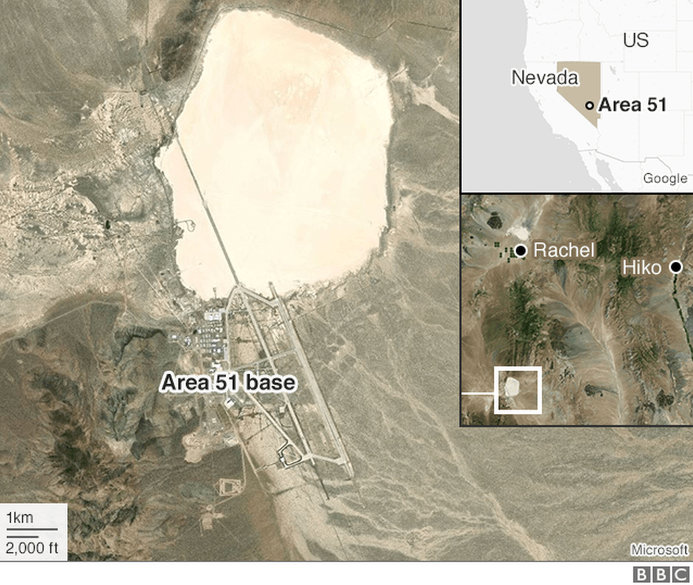 Area 51 Usa Map What is Area 51 and what goes on there?   BBC News