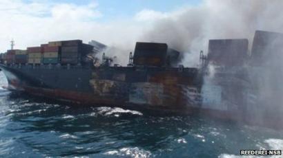 Msc Flaminia Is Towed Up English Channel Bbc News