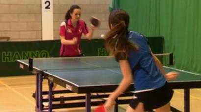 Table Tennis Twins Angharad And Megan Phillips In Wales