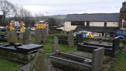 Fire Out At Oldest Pub Old House Inn Maesteg Bbc News