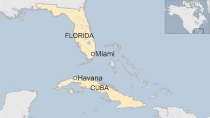 cuba to florida map Us Approves Ferry Service Between Cuba And Florida Bbc News cuba to florida map