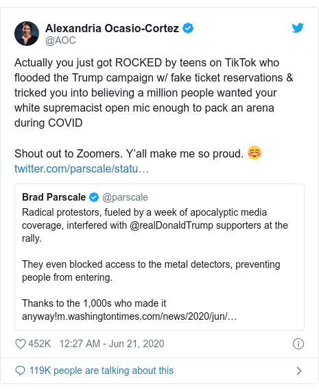Donald Trump Re Election Team Denies Tiktok Teens Behind Low Rally Turnout Bbc News