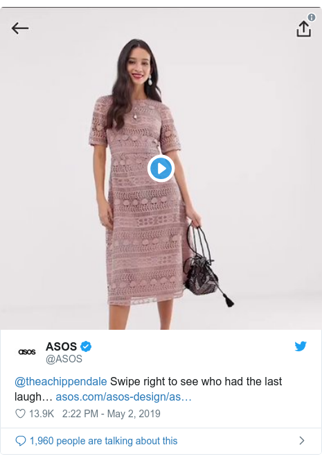 Student Mocked On Tinder Is Now Modelling Asos Dress Bbc News