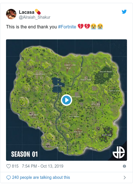 Fortnite Map Blown Up And Replaced With Black Hole Bbc News