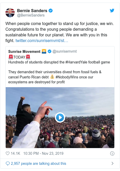 Harvard Yale Football Game Disrupted By Student Climate Protest
