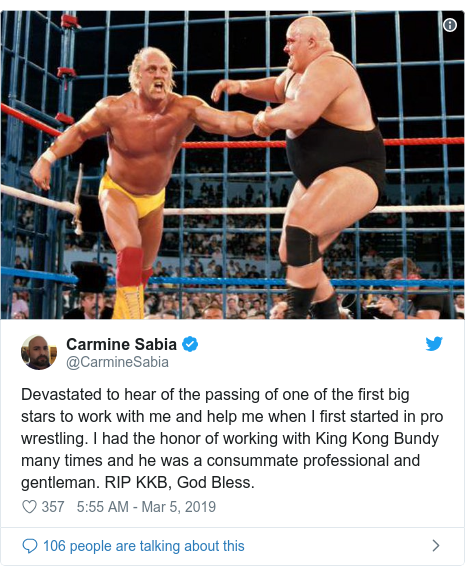 Wwe Legend King Kong Bundy Dies At 61 Bbc News