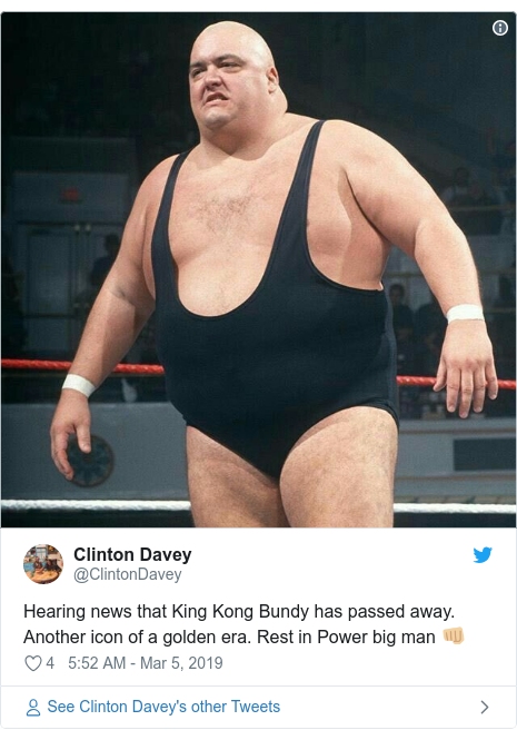 Wwe Legend King Kong Bundy Dies At 61 Bbc News