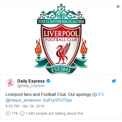 Daily Express Paper Apologises For Liverpool Fc Slur Bbc News