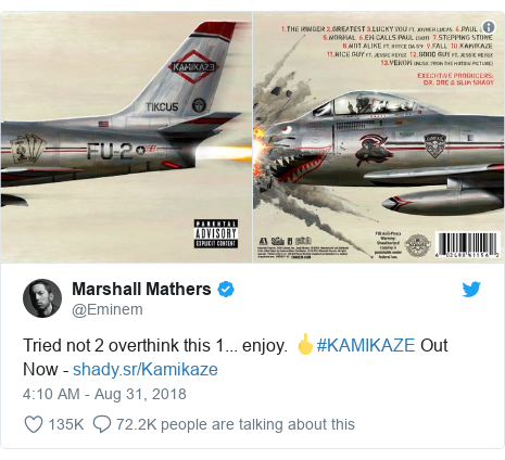 Eminem Drops Surprise Album Kamikaze Bbc News