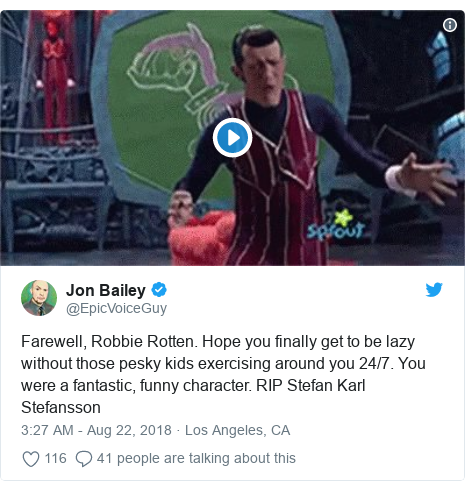 Lazytown S Robbie Rotten Actor Stefan Karl Stefansson Dies Bbc