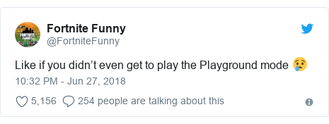 Fortnite Playground Mode Quickly Taken Offline Bbc News