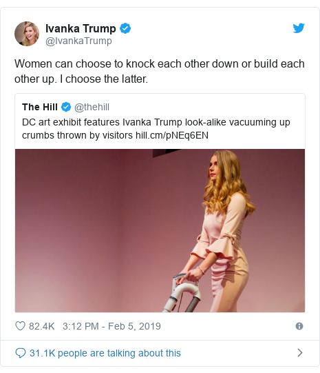 Ivanka Trump Hits Back At Hoovering Lookalike Artwork Bbc News