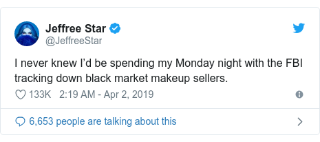 Jeffree Star Says 2 5m Worth Of His Cosmetic Line Stolen Bbc News