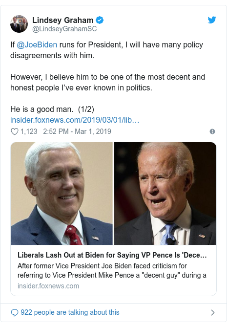 Lgbt Advocates Criticise Biden For Calling Pence Decent Bbc News
